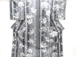 未使用品　縞に蘭模様浴衣